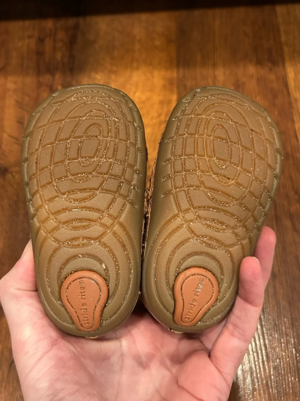 Stride Rite Kid’s Agnes Bootie Infant Size 3M Brown Side Zipper & Buckle